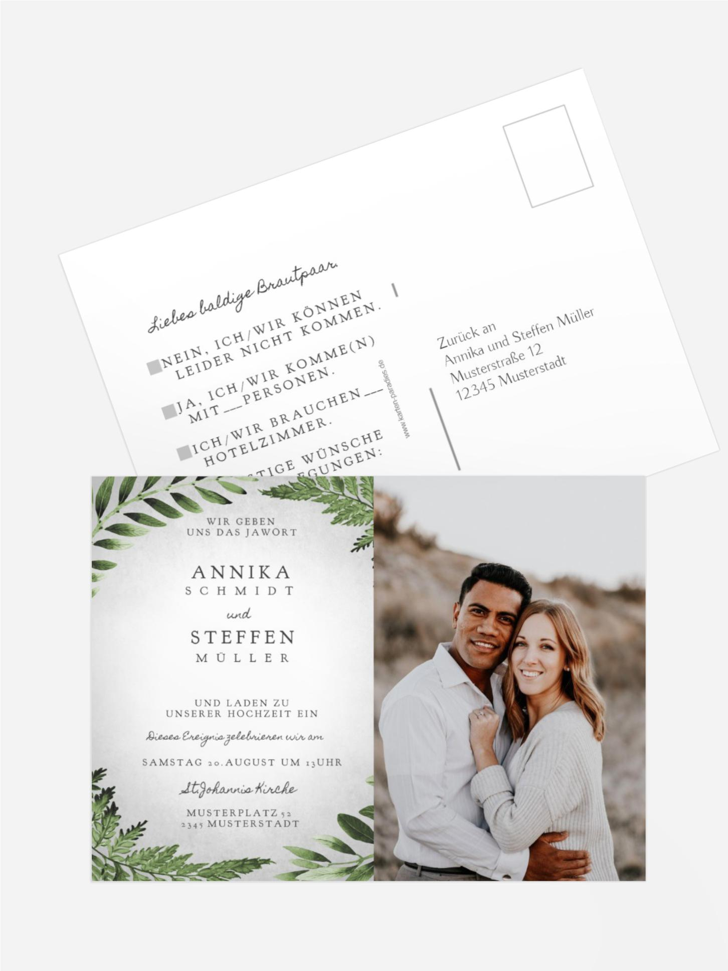 Antwortkarte Blätterwerk