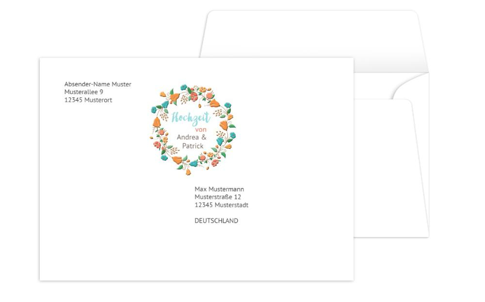 Umschlag Blütenkranz