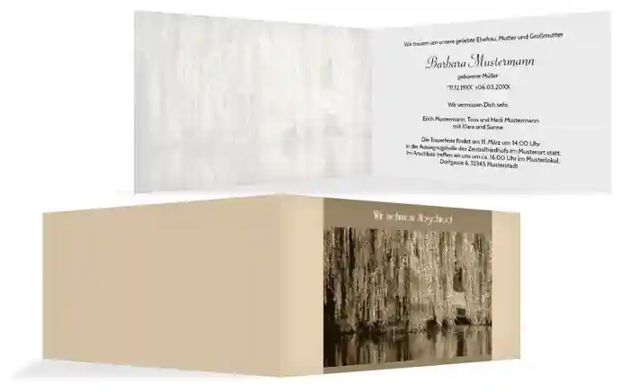 Trauerkarte Flusslandschaft quer Trauerkarte Flusslandschaft quer