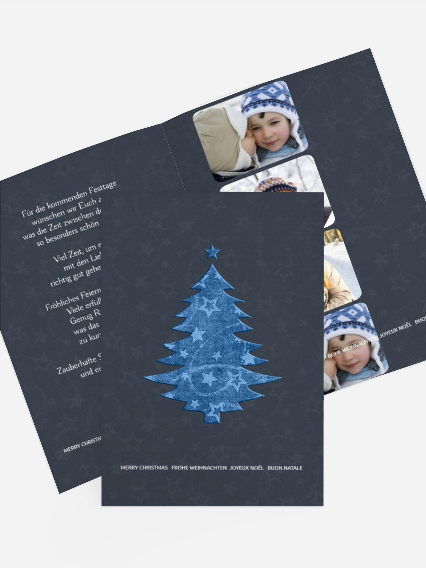 Weihnachtsgrußkarte Privat Baum