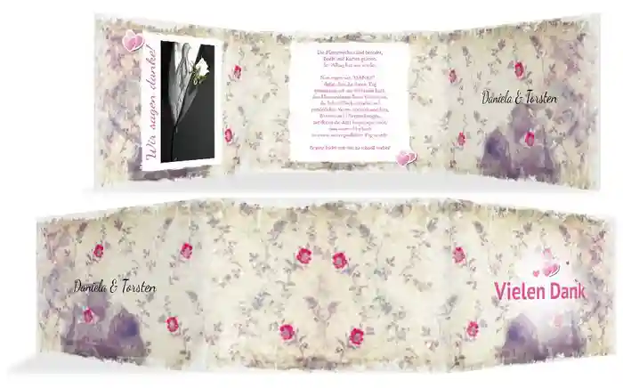 Dankeskarte DIN romantische Liebe