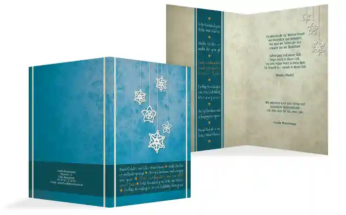 Weihnachtsgrußkarte Privat Snowflakes