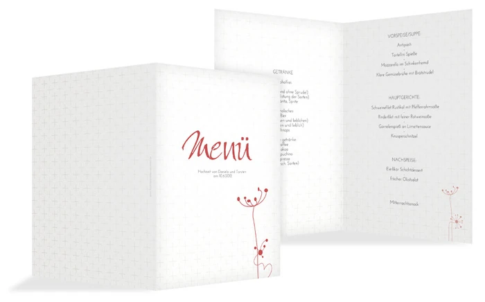 Menükarte abstrakte Blumen