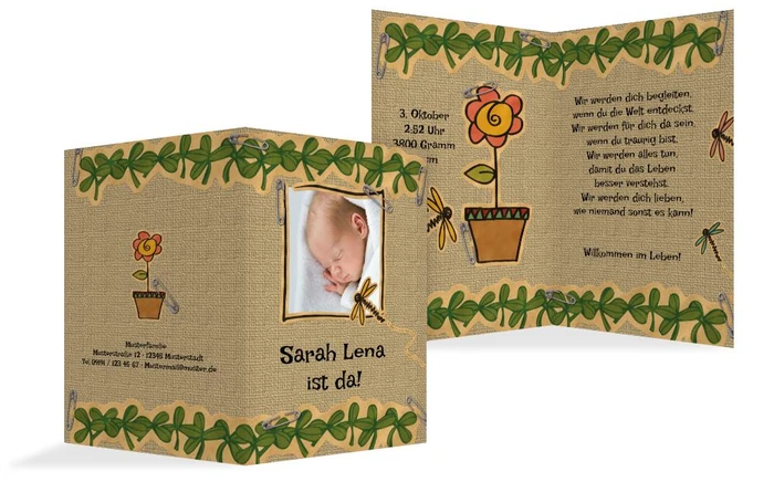 Geburtskarte Pinnwand Geburtskarte Pinnwand