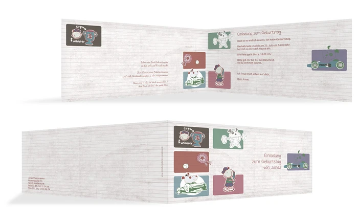 Einladung Kindergeburtstag Sportliche Elemente