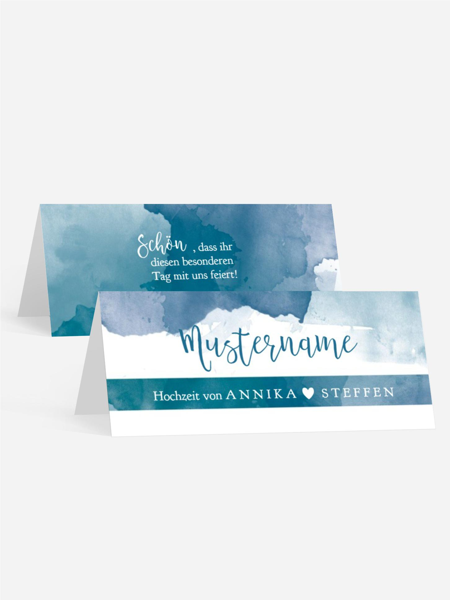 Tischkarte Aquarell