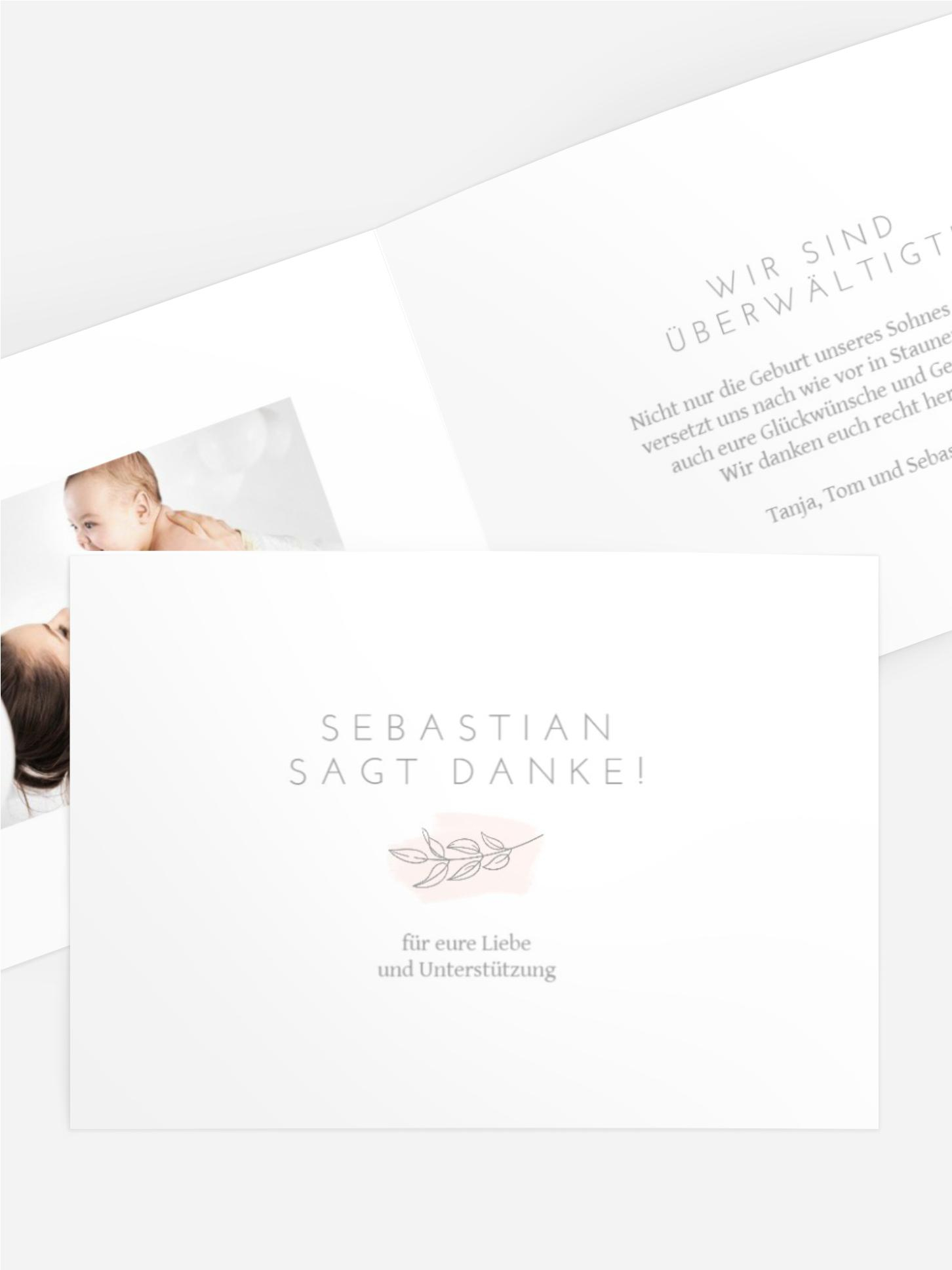 Baby Dankeskarte Babypost