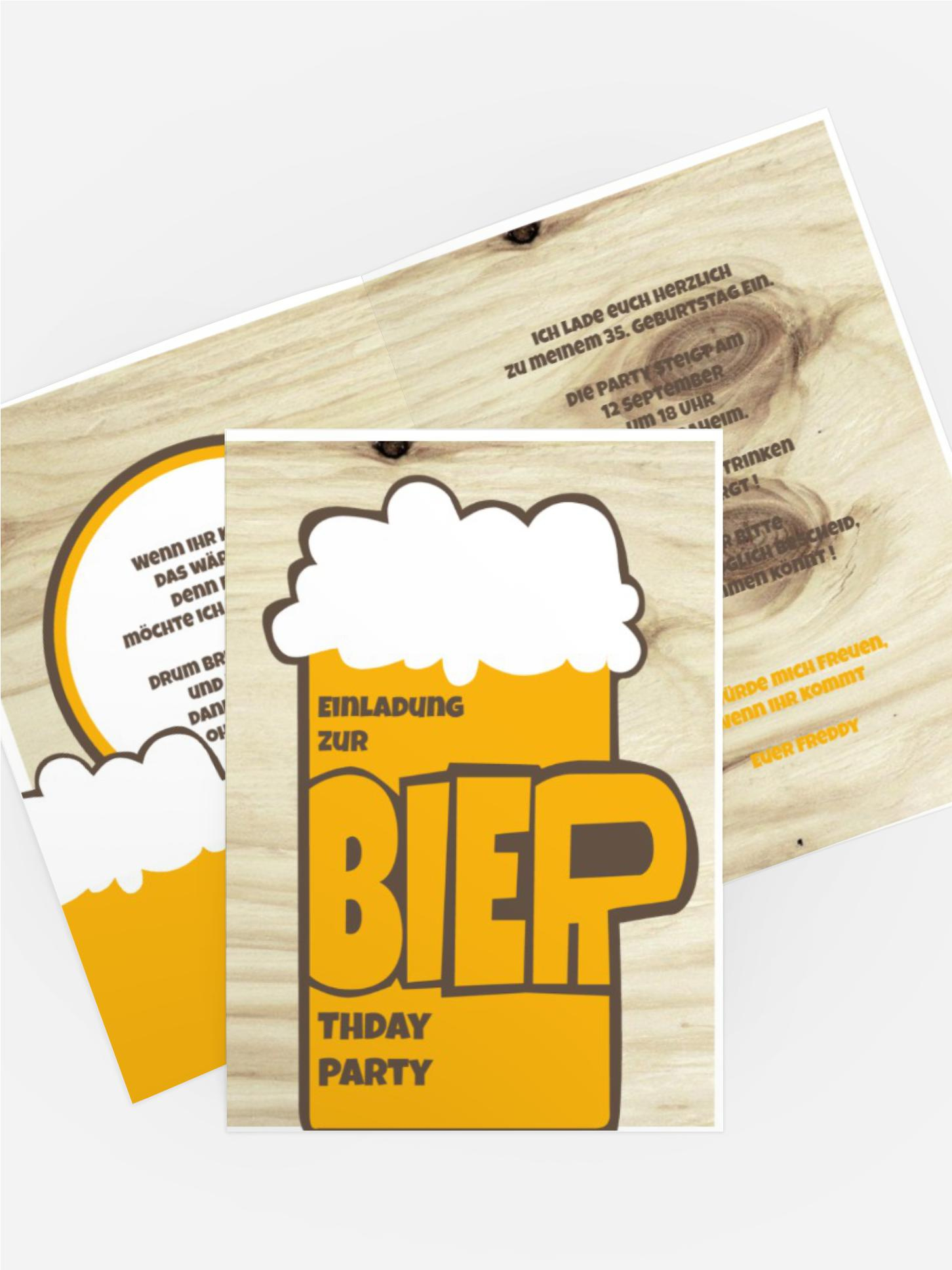 Geburtstagseinladung BIERthday