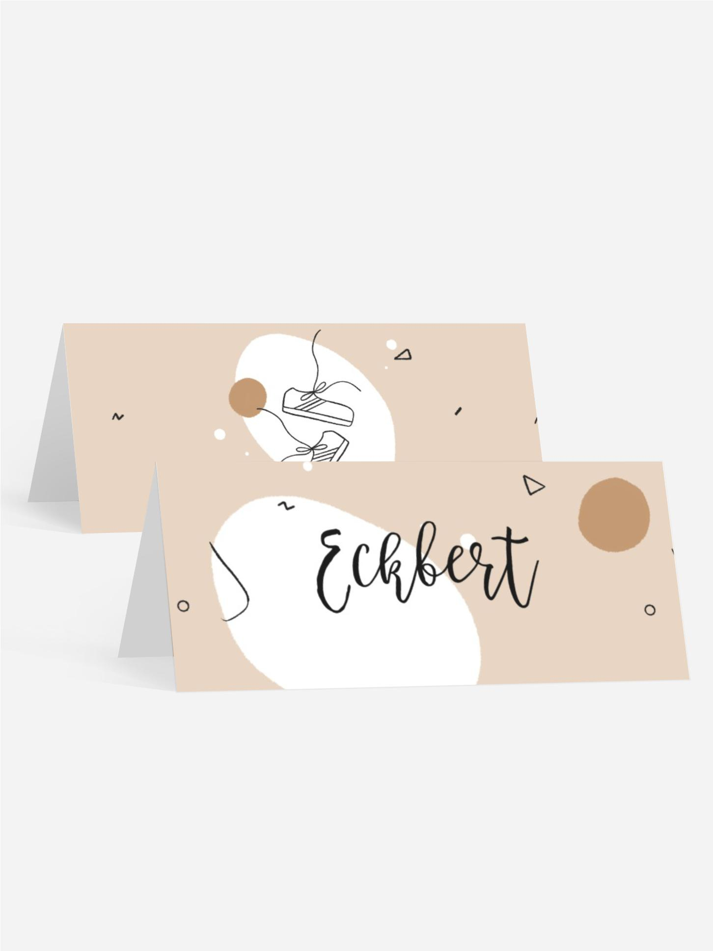 Tischkarte Jugendliche Geburtstag Turnschuhe