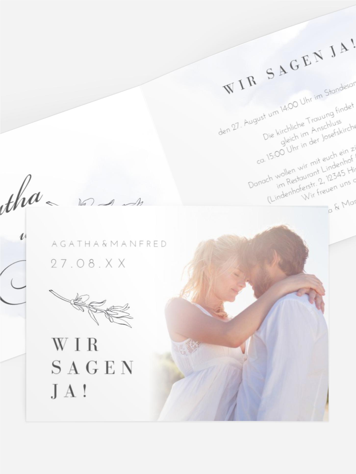 Hochzeitseinladung Edler Zusammenhalt