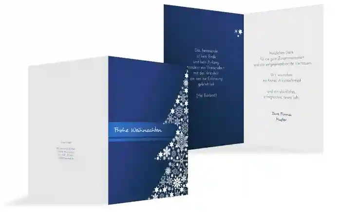 Weihnachts Grußkarte geschäftlich Sternenbaum