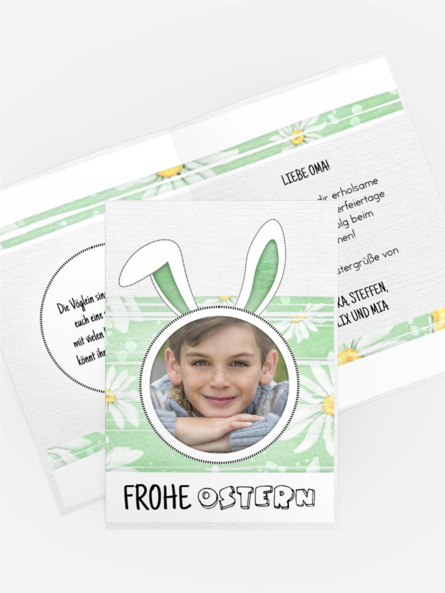 Osterkarte Hasenohren