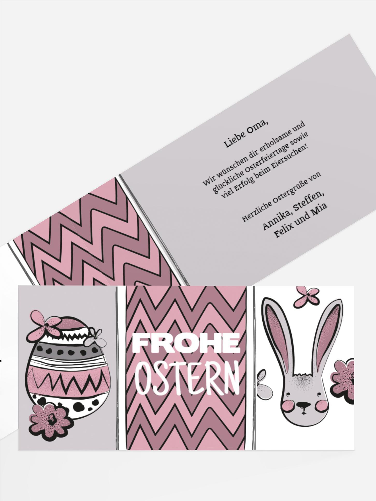 Osterkarte Eierlei