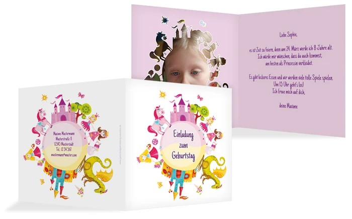 Geburtstagseinladung Traumprinzessin Foto Geburtstagseinladung Traumprinzessin Foto