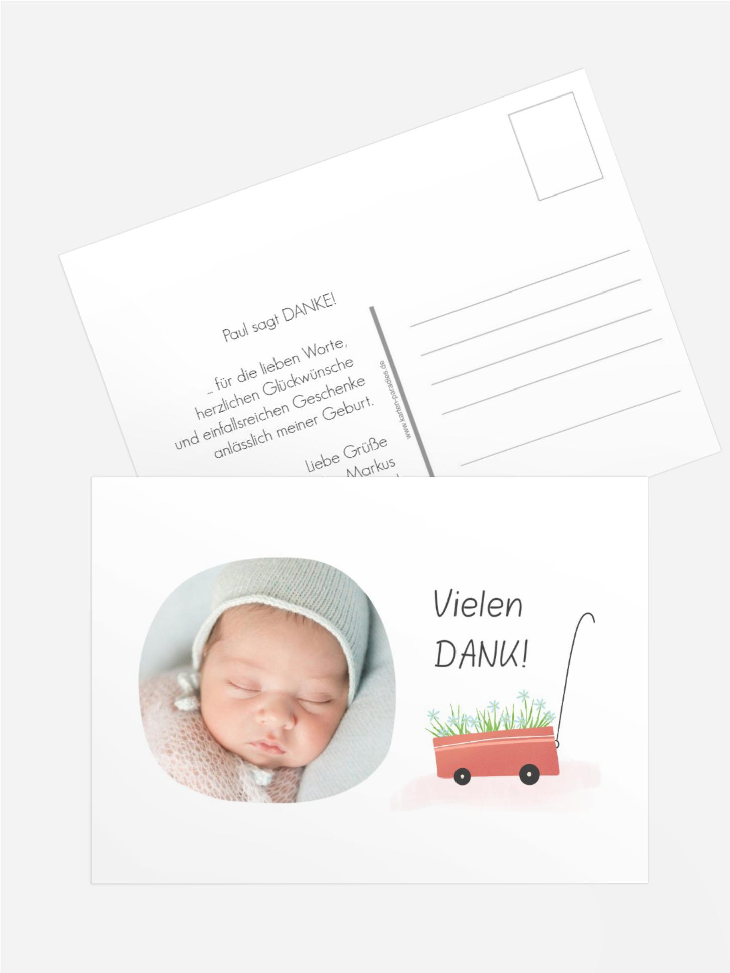 Baby Dankeskarte Süßer Teddybär