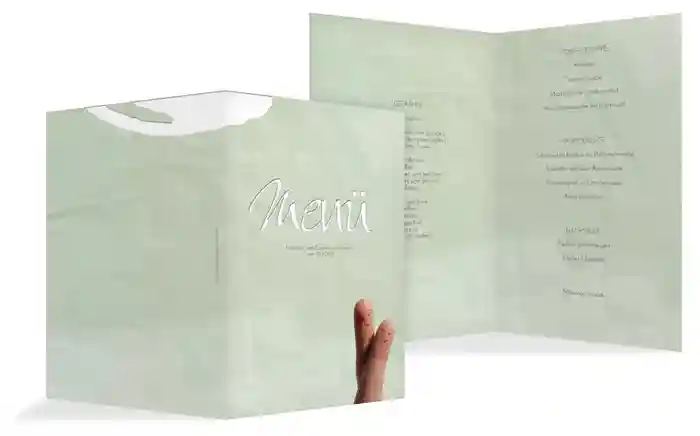 Menükarte Fingerpaar