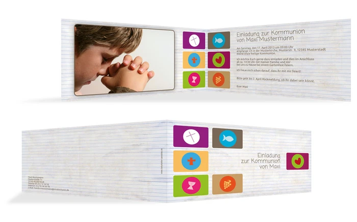 Einladung Kommunion buttons Einladung Kommunion buttons
