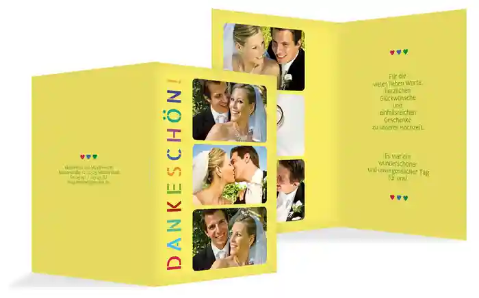 Dankeskarte Dreiherzen