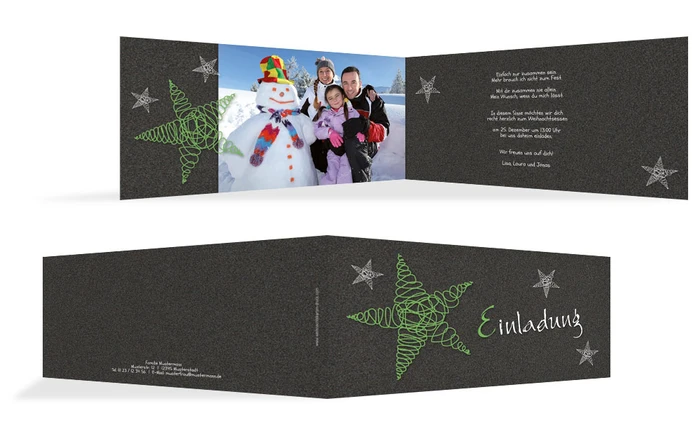 Weihnachten Einladung Privat Curly Star Weihnachten Einladung Privat Curly Star