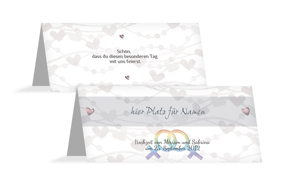 Tischkarte Im Zeichen der Liebe - Frauen Tischkarte Im Zeichen der Liebe - Frauen