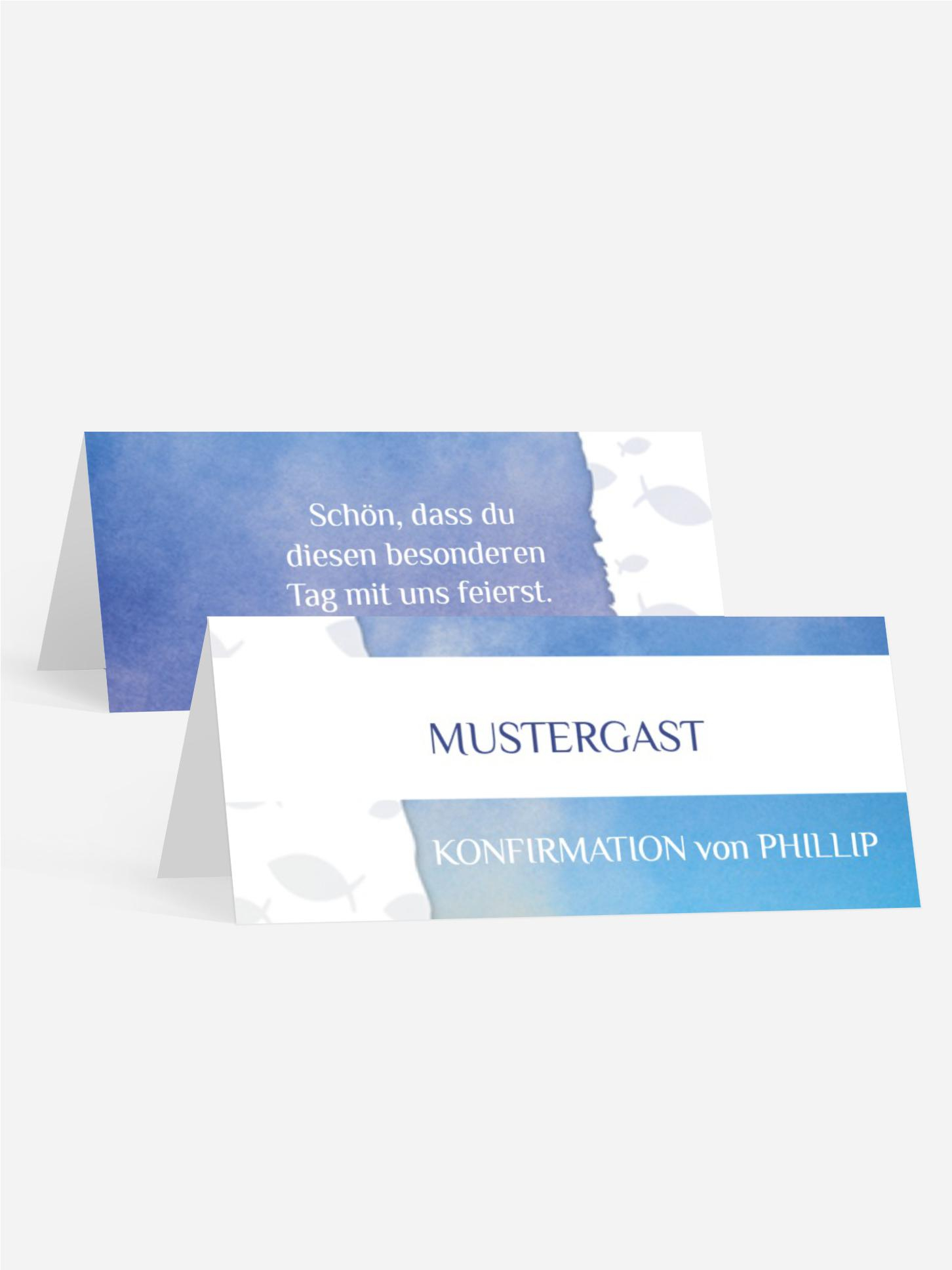 Tischkarte KonfirmationHimmelreich